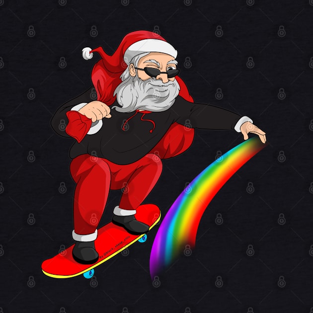 Festive Proud Santa Christmas Rainbow by Trendy Black Sheep